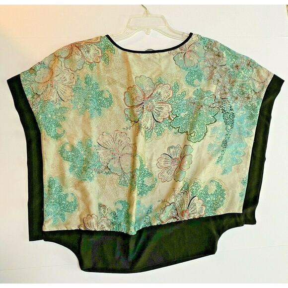 Zac & Rachel Blue Black Batwing style top size S - Picture 6 of 6